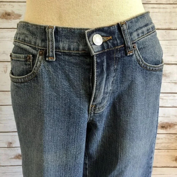 NEW YORK CO. Women Dark Wash Cotton Denim Blue Jeans Flared Leg Pants Size 2 NWT - Picture 2 of 12